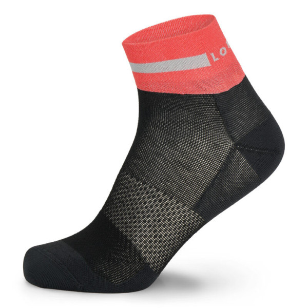 LORPEN PRO RUN SHORTY NEGRO ROJO CALCETINES RUNNING VISTA PERFIL, ARISTARUN