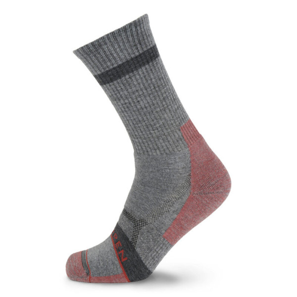 LORPEN MERINO HIKE MIDWEIGHT CREW GRIS ROJO CALCETINES OUTDOOR, ARISTARUN