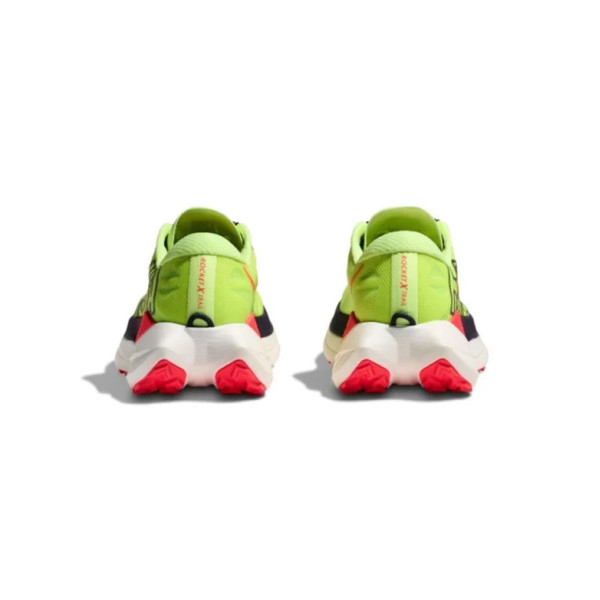 HOKA ROCKET X TRAIL AMARILLO ZAPATILLAS GRAVEL HOMBRE VISTA ANTERIOR,ARISTARUN