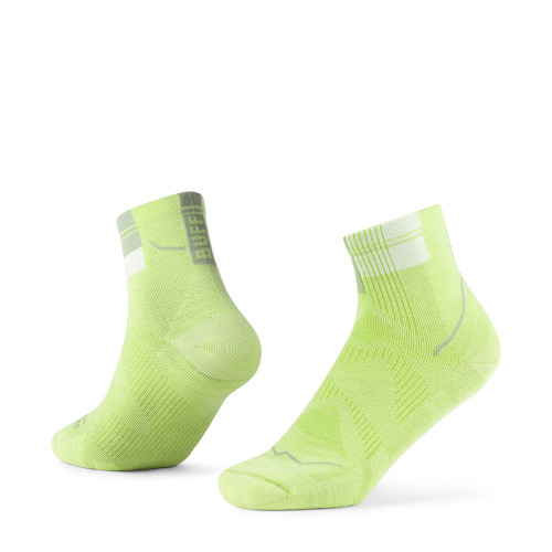BUFF COOLNET QUARTER SOCK AMARILLO CALCETINES RUNNING UNISEX VISTA PERFIL, ARISTARUN
