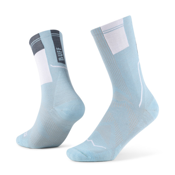 BUFF COOLNET CREW SOCK AZUL CALCETINES RUNNING UNISEX VISTA PERFIL, ARISTARUN
