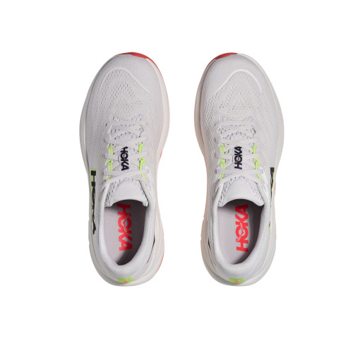 HOKA RINCON 4 BLANCO ROJO ZAPATILLAS RUNNING HOMBRE VISTA SUPERIOR,ARISTARUN