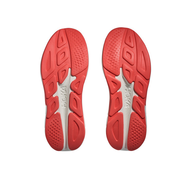 HOKA RINCON 4 BLANCO ROJO ZAPATILLAS RUNNING HOMBRE VISTA SUELA,ARISTARUN