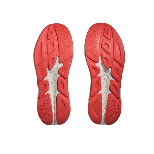 HOKA RINCON 4 BLANCO ROJO ZAPATILLAS RUNNING HOMBRE VISTA SUELA,ARISTARUN