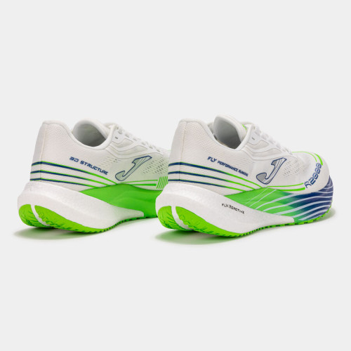 JOMA R2000 BLANCO VERDE ZAPATILLAS RUNNING HOMBRE VISTA TRASERA,ARISTARUN
