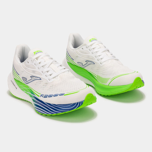 JOMA R2000 BLANCO VERDE ZAPATILLAS RUNNING HOMBRE VISTA LATERAL,ARISTARUN
