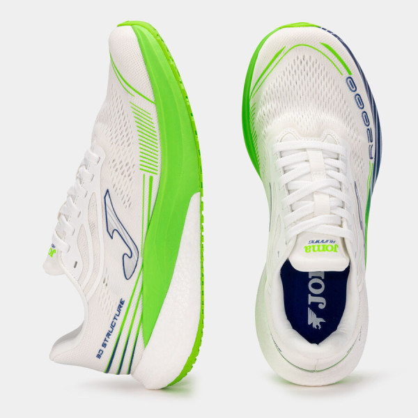 JOMA R2000 BLANCO VERDE ZAPATILLAS RUNNING HOMBRE VISTA SUPERIOR,ARISTARUN