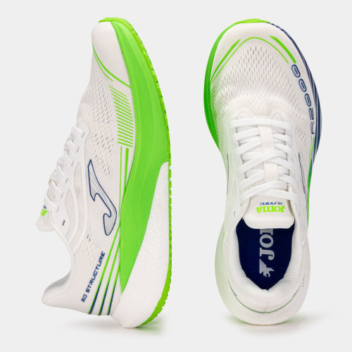 JOMA R2000 BLANCO VERDE ZAPATILLAS RUNNING HOMBRE VISTA SUPERIOR,ARISTARUN