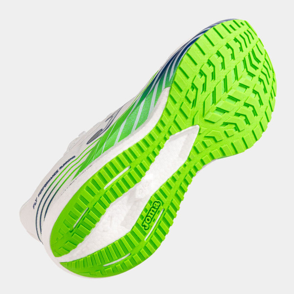 JOMA R2000 BLANCO VERDE ZAPATILLAS RUNNING HOMBRE VISTA SUELA,ARISTARUN