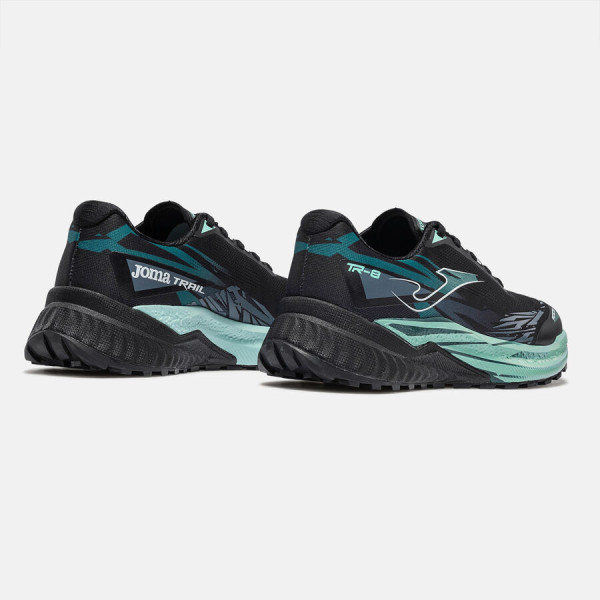 JOMA TR-8 NEGRO AZUL ZAPATILLAS TRAIL HOMBRE VISTA TRASERA,ARISTARUN