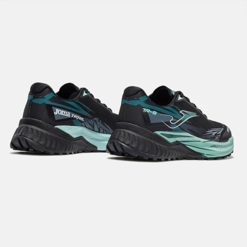 JOMA TR-8 NEGRO AZUL ZAPATILLAS TRAIL HOMBRE VISTA TRASERA,ARISTARUN