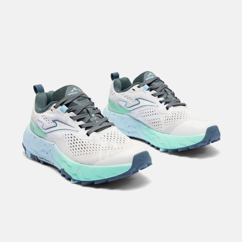 JOMA SIMA BLANCO AZUL ZAPATILLAS TRAIL MUJER VISTA LATERAL,ARISTARUN