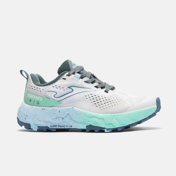JOMA SIMA BLANCO AZUL ZAPATILLAS TRAIL MUJER VISTA EXTERIOR,ARISTARUN