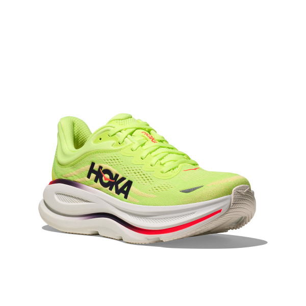 HOKA BONDI 9 NEON ZAPATILLAS RUNNING HOMBRE VISTA PERFIL,ARISTARUN