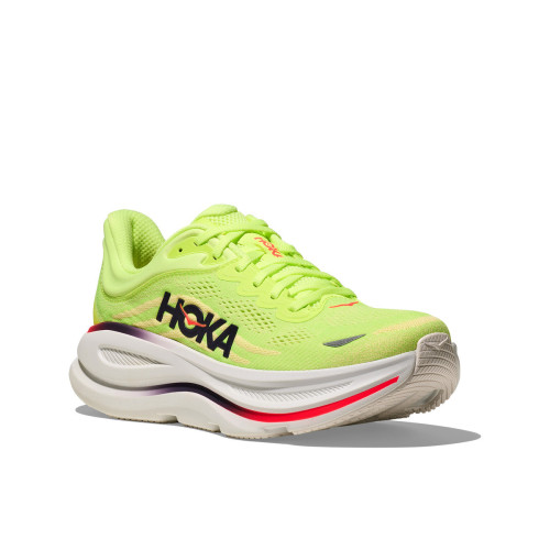 HOKA BONDI 9 NEON ZAPATILLAS RUNNING HOMBRE VISTA PERFIL,ARISTARUN