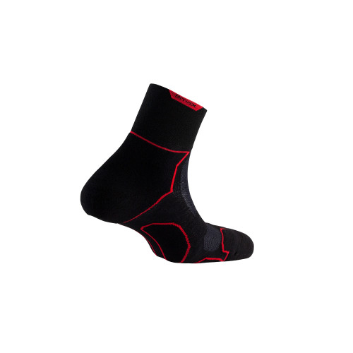 LURBEL DESAFIO THREE CALCETIN TRAIL RED NEGRO VISTA TRASERA, ARISTARUN