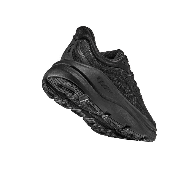 HOKA BONDI 9 NEGRO ZAPATILLAS RUNNING MUJER VISTA TRASERA,ARISTARUN