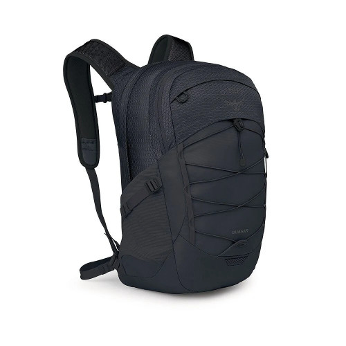 OSPREY QUASAR 26L NEGRO MOCHILA TREKKING VISTA PERFIL DELANTERA, ARISTARUN