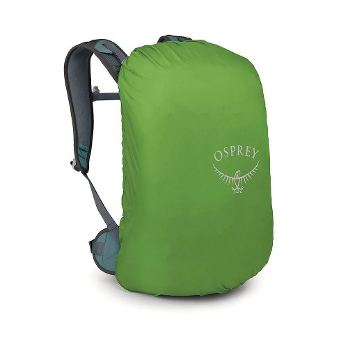 OSPREY HIKELITE 26 AZUL CASCADA MOCHILA TREKKING VISTA DELANTERO FUNDA, ARISTARUN