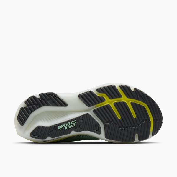 BROOKS GLYCERIN 23 VERDE ZAPATILLAS RUNNING MUJER VISTA SUELA, ARISTARUN