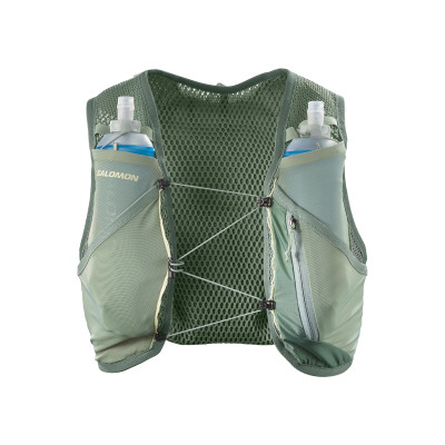 SALOMON ACTIVE SKIN 4 SET VERDE CHALECO HIDRATACIÓN VISTA TRASERA, ARISTARUN 2