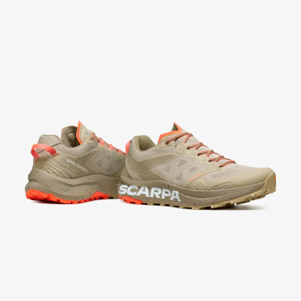 SCARPA SPIN PLANET BEIGE NARANJA ZAPATILLAS TRAIL HOMBRE VISTA LATERAL,ARISTARUN
