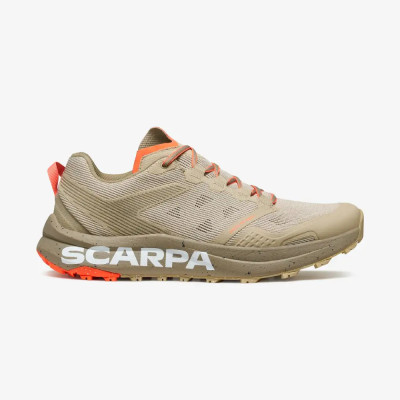 SCARPA SPIN PLANET BEIGE NARANJA ZAPATILLAS TRAIL HOMBRE VISTA EXTERIOR,ARISTARUN