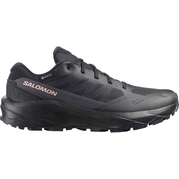 SALOMON OUTSCAPE GTX NEGRA ZAPATILLAS TREKKING MUJER VISTA LATERAL, ARISTARUN