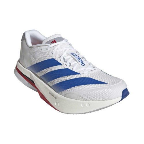 ADIDAS ADIZERO BOSTON 13 BLANCO AZUL ZAPATILLAS RUNNING HOMBRE VISTA PERFIL,ARISTARUN