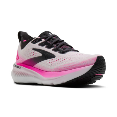 BROOKS GLYCERIN 23 GTS BLANCO ROSA ZAPATILLAS RUNNING MUJER VISTA LATERAL,ARISTARUN