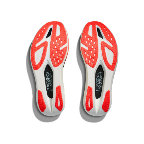 HOKA ROCKET X 3 AMARILLO ROJO ZAPATILLAS RUNNING UNISEX VISTA SUELA,ARISTARUN