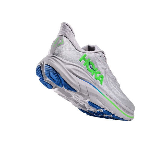 HOKA CLIFTON 10 GRIS VERDE ZAPATILLAS RUNNING HOMBRE VISTA ANTERIOR,ARISTARUN