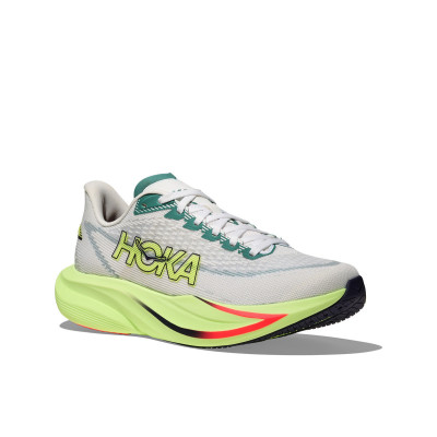 HOKA MACH 7 BLANCO AMARILLO ZAPATILLAS RUNNING HOMBRE VISTA LATERAL,ARISTARUN