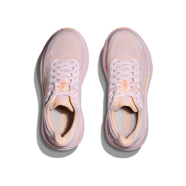 HOKA BONDI 9 LILAC CREAM ZAPATILLAS RUNNING MUJER VISTA SUPERIOR,ARISTARUN
