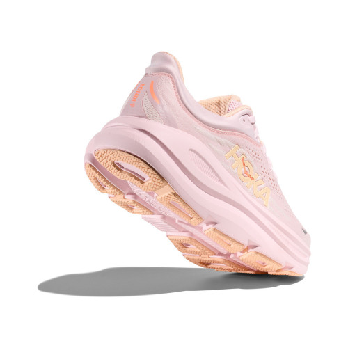 HOKA BONDI 9 LILAC CREAM ZAPATILLAS RUNNING MUJER VISTA ANTERIOR,ARISTARUN