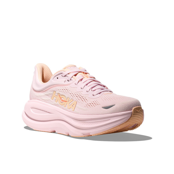 HOKA BONDI 9 LILAC CREAM ZAPATILLAS RUNNING MUJER VISTA PERFIL,ARISTARUN
