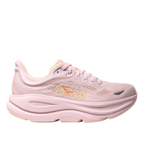 HOKA BONDI 9 LILAC CREAM ZAPATILLAS RUNNING MUJER VISTA EXTERIOR,ARISTARUN