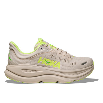 HOKA BONDI 9 GRIS NEON ZAPATILLAS RUNNING HOMBRE VISTA PERFIL,ARISTARUN 2