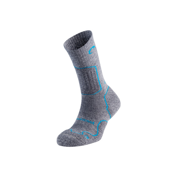 LURBEL LOGAN GRIS TURQUESA CALCETINES TREKKING VISTA DELANTERA, ARISTARUN