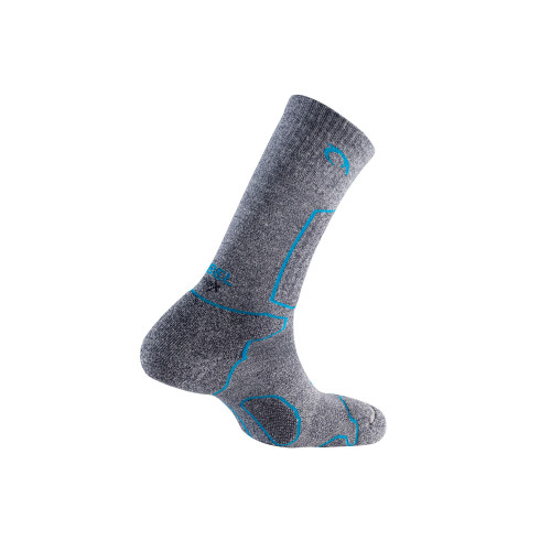 LURBEL LOGAN GRIS TURQUESA CALCETINES TREKKING VISTA TRASERA, ARISTARUN