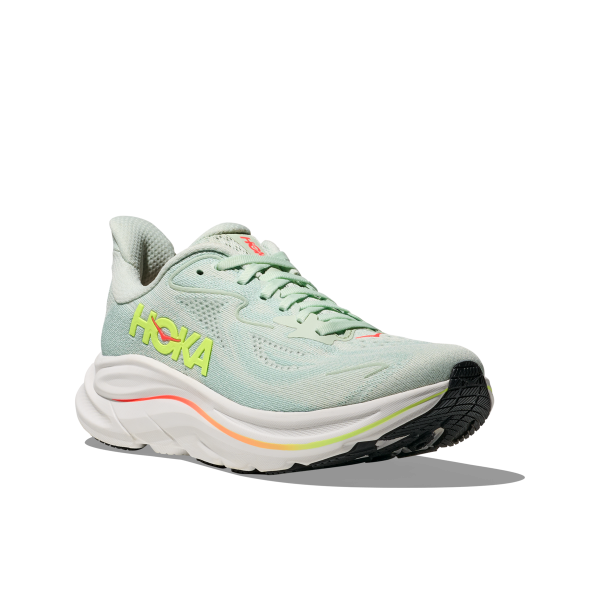 HOKA CLIFTON 10 SEA GLASS ZAPATILLAS RUNNING MUJER VISTA LATERAL,ARISTARUN