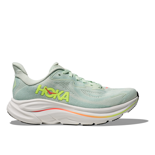 HOKA CLIFTON 10 SEA GLASS ZAPATILLAS RUNNING MUJER VISTA EXTERIOR,ARISTARUN