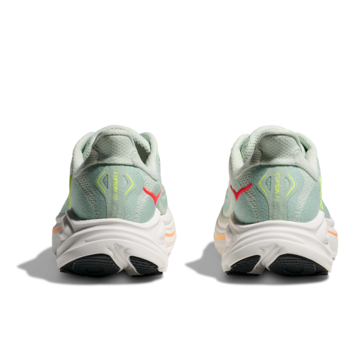 HOKA CLIFTON 10 SEA GLASS ZAPATILLAS RUNNING MUJER VISTA TRASERA,ARISTARUN