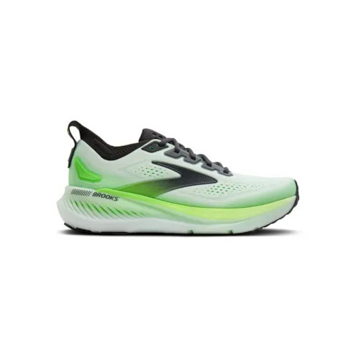 BROOKS GLYCERIN 23 GTS BLANCA VERDE ZAPATILLAS RUNNING HOMBRE VISTA LATERAL, ARISTARUN