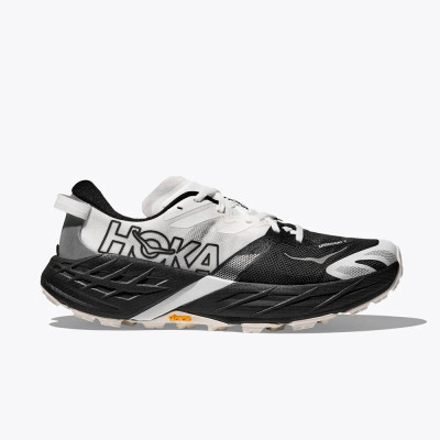 HOKA SPEEDGOAT 7 BLACK WHITE ZAPATILLAS TRAIL RUNNING HOMBRE VISTA LATERAL,ARISTARUN 2