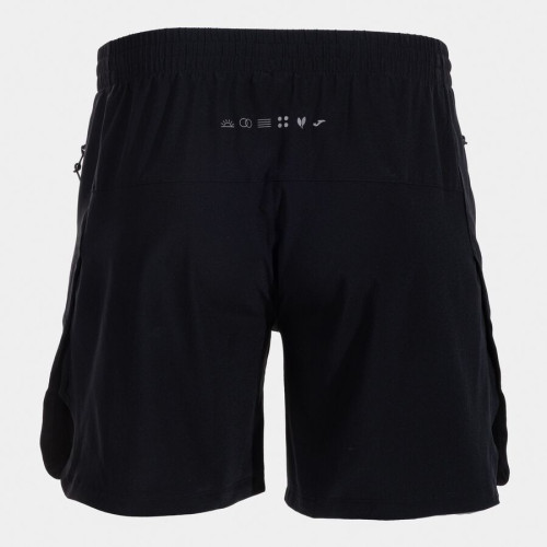 JOMA INDOOR BERMUDA NEGRA PANTALÓN CORTO HOMBRE VISTA TRASERA, ARISTARUN