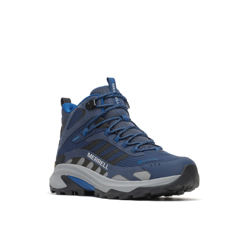 MERRELL MOAB SPEED 2 MID GTX BLUE TREKKING BOOTS