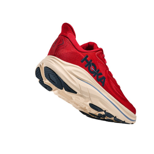 HOKA CLIFTON 10 ROJO ZAPATILLAS RUNNING HOMBRE VISTA TRASERA,ARISTARUN