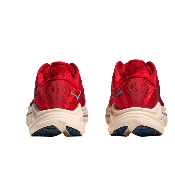 HOKA CLIFTON 10 ROJO ZAPATILLAS RUNNING HOMBRE VISTA ANTERIOR,ARISTARUN