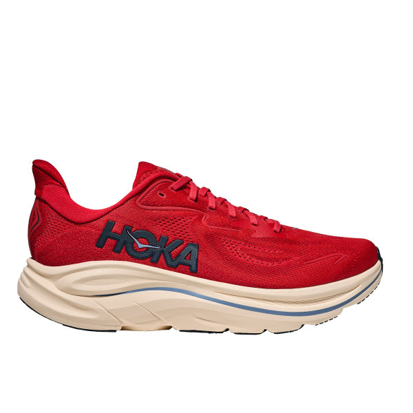 HOKA CLIFTON 10 ROJO ZAPATILLAS RUNNING HOMBRE VISTA EXTERIOR,ARISTARUN